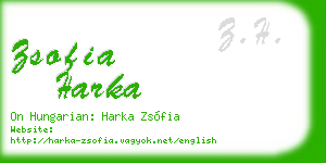 zsofia harka business card